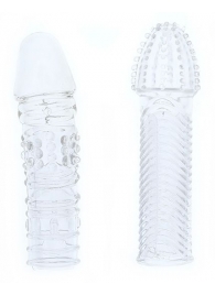 Комплект из 2 прозрачных насадок на пенис PENIS EXTENDER PACK - Dream Toys - в Челябинске купить с доставкой