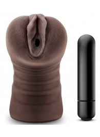 Коричневый мастурбатор-вагина Hot Chocolate Brianna - Blush Novelties - в Челябинске купить с доставкой