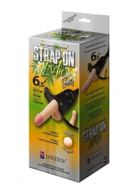 Пояс-трусики с 2 насадками Exotic-Sara - 16,5 см. - LOVETOY (А-Полимер) - купить с доставкой в Челябинске