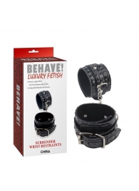 Черные наручники Surrender Wrist Restraints - Chisa - купить с доставкой в Челябинске