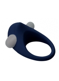 Гладкое синее эрекционное виброкольцо STIMU RING - Dream Toys - в Челябинске купить с доставкой