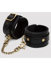 Черные оковы на ноги Bound to You Faux Leather Ankle Cuffs - Fifty Shades of Grey - купить с доставкой в Челябинске