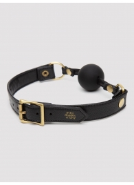 Черный кляп-шар Bound to You Faux Leather Ball Gag - Fifty Shades of Grey - купить с доставкой в Челябинске