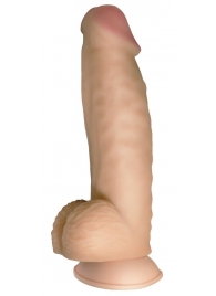 Телесный реалистичный фаллоимитатор на черных трусиках Real Big Strap-On - 34,5 см. - LOVETOY (А-Полимер) - купить с доставкой в Челябинске