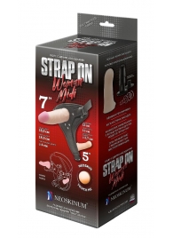 Реалистичный страпон Woman Midi с вагинальной пробкой - 19 см. - LOVETOY (А-Полимер) - купить с доставкой в Челябинске