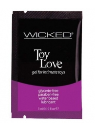 Лубрикант на водной основе для использования с игрушками WICKED Toy Love - 3 мл. - Wicked - купить с доставкой в Челябинске