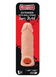 Телесная насадка EXTENDER WITH BALL STRAP 5.5 - 14 см. - Dream Toys - в Челябинске купить с доставкой