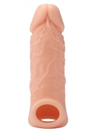Телесная насадка EXTENDER WITH BALL STRAP 5.5 - 14 см. - Dream Toys - в Челябинске купить с доставкой