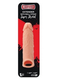 Телесная насадка EXTENDER WITH BALL STRAP 6.5 - 17 см. - Dream Toys - в Челябинске купить с доставкой