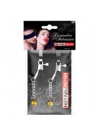 Оригинальные зажимы на соски с желтыми шариками - Notabu - купить с доставкой в Челябинске