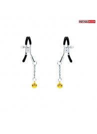 Оригинальные зажимы на соски с желтыми шариками - Notabu - купить с доставкой в Челябинске