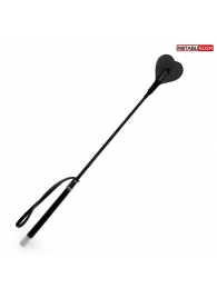 Черный стек с наконечником-сердечком - 54 см. - Notabu - купить с доставкой в Челябинске