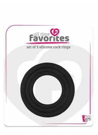 Набор из 3 эрекционных колец SILICONE COCKRINGS - Dream Toys - в Челябинске купить с доставкой