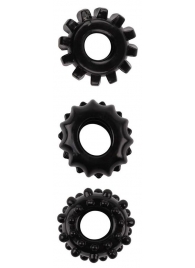 Набор из 3 черных эрекционных колец SET OF 3 COCKRINGS - Dream Toys - в Челябинске купить с доставкой