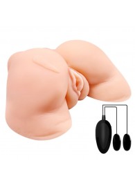 Телесная вибровагина Julie с 2 рабочими отверстиями - Baile - в Челябинске купить с доставкой