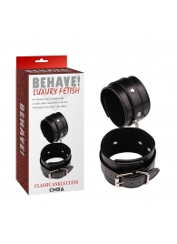 Черные оковы Classic Ankle Cuffs - Chisa - купить с доставкой в Челябинске