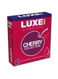 Презервативы с ароматом вишни LUXE Royal Cherry Collection - 3 шт. - Luxe - купить с доставкой в Челябинске