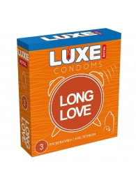 Презервативы с продлевающим эффектом LUXE Royal Long Love - 3 шт. - Luxe - купить с доставкой в Челябинске