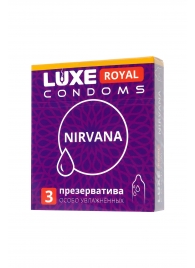 Презервативы с увеличенным количеством смазки LUXE Royal Nirvana - 3 шт. - Luxe - купить с доставкой в Челябинске