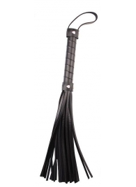 Черная многохвостая плеть Pleasure Whip - 46 см. - Chisa - купить с доставкой в Челябинске