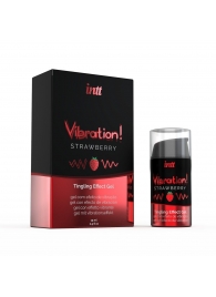 Жидкий интимный гель с эффектом вибрации Vibration! Strawberry - 15 мл. - INTT - купить с доставкой в Челябинске