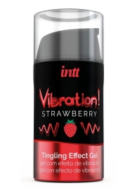 Жидкий интимный гель с эффектом вибрации Vibration! Strawberry - 15 мл. - INTT - купить с доставкой в Челябинске