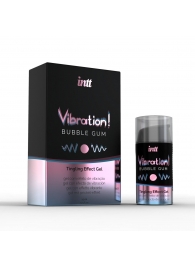Жидкий интимный гель с эффектом вибрации Vibration! Bubble Gum - 15 мл. - INTT - купить с доставкой в Челябинске