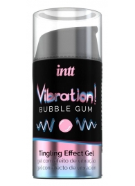 Жидкий интимный гель с эффектом вибрации Vibration! Bubble Gum - 15 мл. - INTT - купить с доставкой в Челябинске