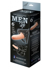 Телесный пустотелый харнесс MEN Style - 17,5 см. - LOVETOY (А-Полимер) - купить с доставкой в Челябинске