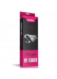 Серебристая плетка Struggle My Flogger с черной ручкой - 45 см. - Lovetoy - купить с доставкой в Челябинске