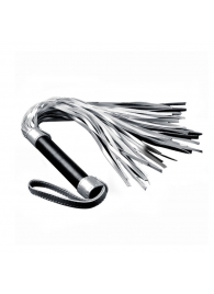 Серебристая плетка Struggle My Flogger с черной ручкой - 45 см. - Lovetoy - купить с доставкой в Челябинске