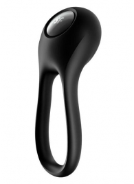 Черное эрекционное виброкольцо Majestic Duo - Satisfyer - в Челябинске купить с доставкой