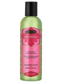 Массажное масло Naturals Strawberry Dreams с ароматом клубники - 59 мл. - Kama Sutra - купить с доставкой в Челябинске
