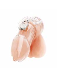 Прозрачная клетка целомудрия Acrylic See-thru Chastity Cage - BlueLine - купить с доставкой в Челябинске