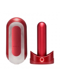 Красный мастурбатор Flip Zero Red   Warmer с подогревом - Tenga - в Челябинске купить с доставкой