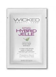 Гель-лубрикант на водно-силиконовой основе Simply Hybrid Jelle - 3 мл. - Wicked - купить с доставкой в Челябинске