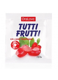 Гель-смазка Tutti-frutti со вкусом барбариса - 4 гр. - Биоритм - купить с доставкой в Челябинске