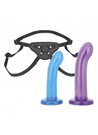 Страпон унисекс Beginners Strap-On с 2 насадками - 15 и 13 см. - Lux Fetish - купить с доставкой в Челябинске