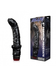Черный вибромассажер простаты 6  Premium Prostate Massager - BlueLine - в Челябинске купить с доставкой