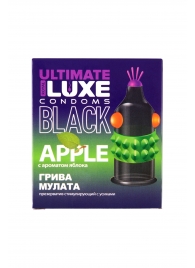 Черный стимулирующий презерватив  Грива мулата  с ароматом яблока - 1 шт. - Luxe - купить с доставкой в Челябинске
