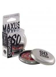 Экстремально тонкие презервативы в железном кейсе MAXUS Extreme Thin - 3 шт. - Maxus - купить с доставкой в Челябинске