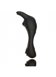 Черное эрекционное кольцо с двумя моторами Zeus Dual Vibe Cock Ring - FeelzToys - в Челябинске купить с доставкой