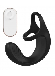 Черный анальный стимулятор с эрекционными кольцами Remote Couple Teaser - Dream Toys - в Челябинске купить с доставкой