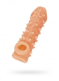 Телесная закрытая насадка с пупырышками Cock Sleeve Size M - 15,6 см. - KOKOS - в Челябинске купить с доставкой