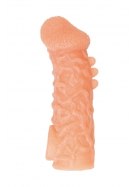Телесная закрытая насадка с шершавой головкой Cock Sleeve Size L - 17,6 см. - KOKOS - в Челябинске купить с доставкой