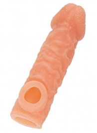 Телесная закрытая насадка с шершавой головкой Cock Sleeve Size L - 17,6 см. - KOKOS - в Челябинске купить с доставкой