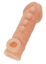 Телесная закрытая насадка с шишечками Cock Sleeve Size M - 15,6 см. - KOKOS - в Челябинске купить с доставкой