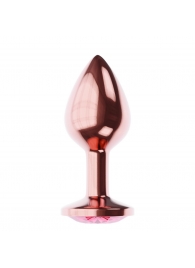 Пробка цвета розового золота с малиновым кристаллом Diamond Ruby Shine L - 8,3 см. - Lola Games - купить с доставкой в Челябинске