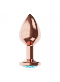 Пробка цвета розового золота с малиновым кристаллом Diamond Topaz Shine L - 8,3 см. - Lola Games - купить с доставкой в Челябинске