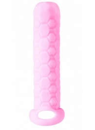 Розовый фаллоудлинитель Homme Long - 13,5 см. - Lola Games - в Челябинске купить с доставкой
